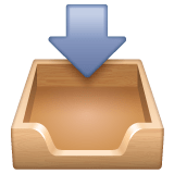 Whatsapp design of the inbox tray emoji verson:2.23.2.72