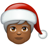 Whatsapp design of the mx claus: medium-dark skin tone emoji verson:2.23.2.72