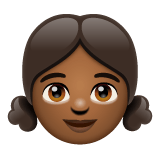 Whatsapp design of the girl: medium-dark skin tone emoji verson:2.23.2.72