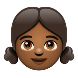 Whatsapp design of the girl: medium-dark skin tone emoji verson:2.23.2.72
