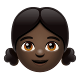 Whatsapp design of the girl: dark skin tone emoji verson:2.23.2.72