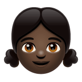 Whatsapp design of the girl: dark skin tone emoji verson:2.23.2.72