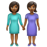 Whatsapp design of the women holding hands: medium-dark skin tone emoji verson:2.23.2.72