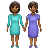 Whatsapp design of the women holding hands: medium-dark skin tone emoji verson:2.23.2.72
