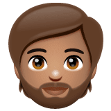 Whatsapp design of the person: medium skin tone emoji verson:2.23.2.72
