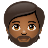 Whatsapp design of the person: medium-dark skin tone emoji verson:2.23.2.72