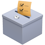 Whatsapp design of the ballot box with ballot emoji verson:2.23.2.72