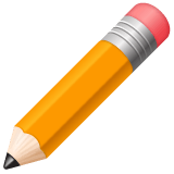 Whatsapp design of the pencil emoji verson:2.23.2.72