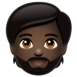 Whatsapp design of the person: dark skin tone emoji verson:2.23.2.72