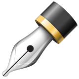 Whatsapp design of the black nib emoji verson:2.23.2.72