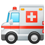 Whatsapp design of the ambulance emoji verson:2.23.2.72