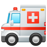 Whatsapp design of the ambulance emoji verson:2.23.2.72
