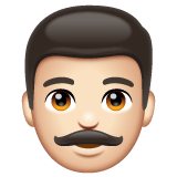 Whatsapp design of the man: light skin tone emoji verson:2.23.2.72