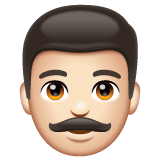 Whatsapp design of the man: light skin tone emoji verson:2.23.2.72
