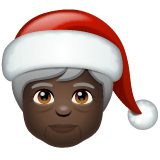 Whatsapp design of the mx claus: dark skin tone emoji verson:2.23.2.72
