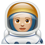 Whatsapp design of the astronaut: medium-light skin tone emoji verson:2.23.2.72