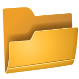 Whatsapp design of the open file folder emoji verson:2.23.2.72