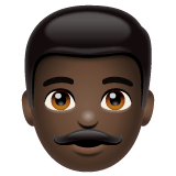 Whatsapp design of the man: dark skin tone emoji verson:2.23.2.72