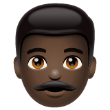 Whatsapp design of the man: dark skin tone emoji verson:2.23.2.72