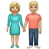 Whatsapp design of the woman and man holding hands: medium-light skin tone emoji verson:2.23.2.72