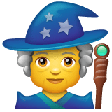 Whatsapp design of the woman mage emoji verson:2.23.2.72