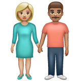 Whatsapp design of the woman and man holding hands: medium-light skin tone medium skin tone emoji verson:2.23.2.72