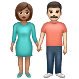 Whatsapp design of the woman and man holding hands: medium skin tone light skin tone emoji verson:2.23.2.72