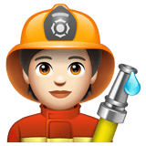 Whatsapp design of the firefighter: light skin tone emoji verson:2.23.2.72