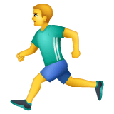 Whatsapp design of the person running emoji verson:2.23.2.72
