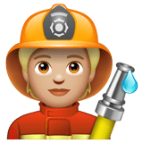 Whatsapp design of the firefighter: medium-light skin tone emoji verson:2.23.2.72