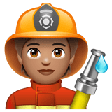 Whatsapp design of the firefighter: medium skin tone emoji verson:2.23.2.72