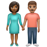 Whatsapp design of the woman and man holding hands: medium-dark skin tone medium skin tone emoji verson:2.23.2.72