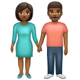 Whatsapp design of the woman and man holding hands: medium-dark skin tone emoji verson:2.23.2.72