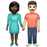 Whatsapp design of the woman and man holding hands: dark skin tone light skin tone emoji verson:2.23.2.72