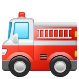 Whatsapp design of the fire engine emoji verson:2.23.2.72