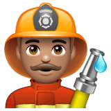 Whatsapp design of the man firefighter: medium skin tone emoji verson:2.23.2.72