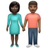 Whatsapp design of the woman and man holding hands: dark skin tone medium-dark skin tone emoji verson:2.23.2.72