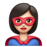 Whatsapp design of the superhero: light skin tone emoji verson:2.23.2.72