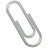 Whatsapp design of the paperclip emoji verson:2.23.2.72