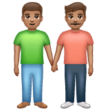 Whatsapp design of the men holding hands: medium skin tone emoji verson:2.23.2.72