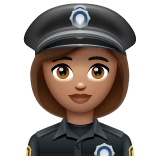 Whatsapp design of the woman police officer: medium skin tone emoji verson:2.23.2.72