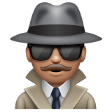 Whatsapp design of the detective: medium skin tone emoji verson:2.23.2.72