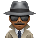 Whatsapp design of the detective: medium-dark skin tone emoji verson:2.23.2.72
