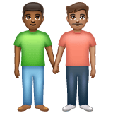Whatsapp design of the men holding hands: medium-dark skin tone medium skin tone emoji verson:2.23.2.72