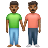 Whatsapp design of the men holding hands: medium-dark skin tone emoji verson:2.23.2.72