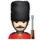 Whatsapp design of the guard: light skin tone emoji verson:2.23.2.72