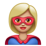 Whatsapp design of the superhero: medium-light skin tone emoji verson:2.23.2.72