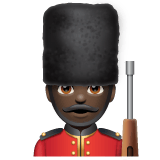 Whatsapp design of the guard: dark skin tone emoji verson:2.23.2.72