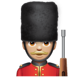 Whatsapp design of the man guard: medium-light skin tone emoji verson:2.23.2.72