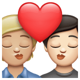 Whatsapp design of the kiss: person person medium-light skin tone light skin tone emoji verson:2.23.2.72